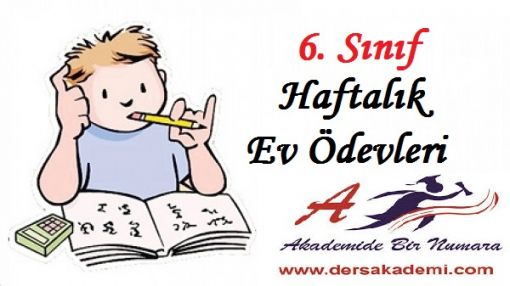 6. Sınıf Haftalık Ev Ödevleri